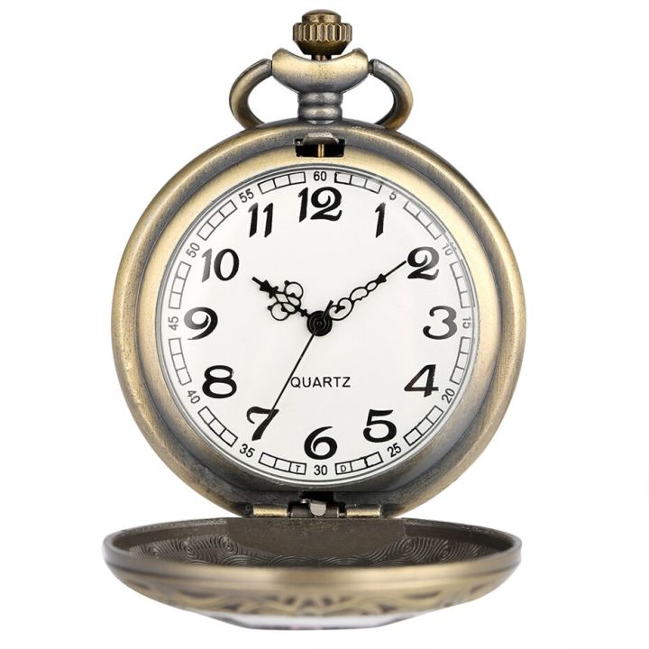นาฬิกาควอทซ์มังกรและฟีนิกซ์โบราณมีช่องใส่จี้สร้อยคอเป็นของขวัญสำหรับผู้หญิงผู้ชายนาฬิกามีสายโซ่