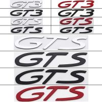 1pcs 3D GTS GT3 ABS Car Fender side logo sticker Rear Bumper tail door trunk sticker car rear Emblem sticker Accessories