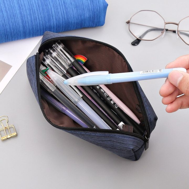 pouch-pensil-กล่องดินสอขนาดใหญ่อ็อกซ์ฟอร์ดความจุสูง1ชิ้นสำหรับเคสกล่องดินสอนักเรียนโรงเรียนเด็กผู้หญิงเด็กหนุ่ม