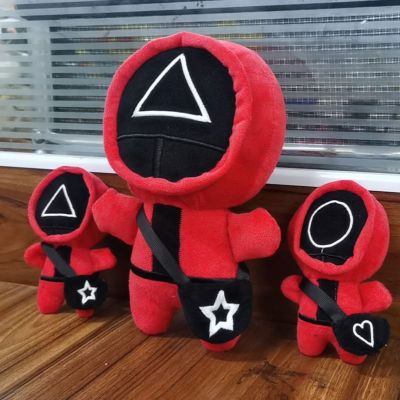 Game Six Squid Round Red Guard Plush Toys Staff Worker Circle Watcher Triangle