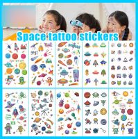 hot！【DT】㍿▫  10 Kids Stickers Cartoon Spaceship Astronaut Temporary Disposable