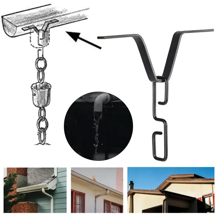 Moon GEMGEM Gutter clip, Rain Chain Gutter Adapter Hook Installer