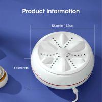 Mini Washing Machine USB Rotating Turbine Portable Washing Machine For Socks Underwear Wash Dishes For Travel Home Business Trip