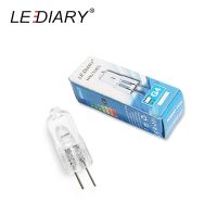 Lediary หลอดไฟ G4ฮาโลเจนหรี่แสงได้,หลอดไฟฮาโลเจน12V 10W 20W 35W ใส Jc สำหรับโคมไฟระย้าแต่ละหลอดมีกล่องด้านใน40ชิ้น