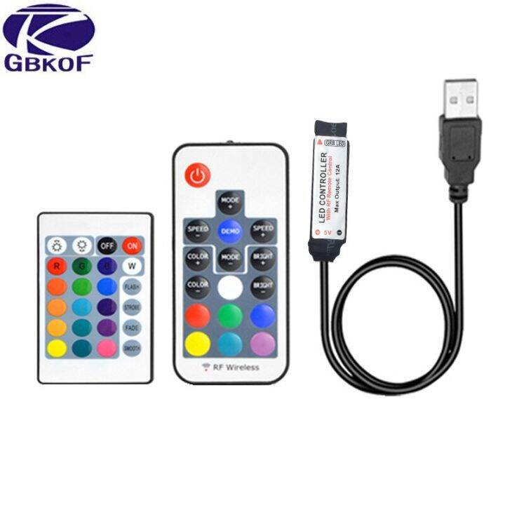 yingke-5v-24v-usb-rgb-ตัวควบคุมไฟ-led-rf-3key-ir-17key-24key-ไฟ-led-rgb-4-pin-อินเตอร์เฟซ-usb-สำหรับ5050-2835-3528-rgb-แถบ-led-usb