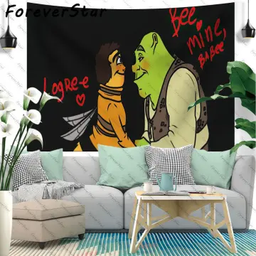 Shrek Meme Indoor Wall Tapestries Meme Tapestry Tapestry 