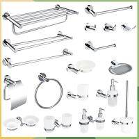 Polished Bathroom Accessories Tissue Paper Holder Robe Hook Soap Dish Holder Towel Rack 304 Stainless Steel Toilet Brush Holder Toilet Roll Holders