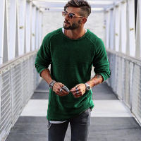 Mens Clothes Autumn Casual Pure Color O-Neck Sweater Mens Pullover Sweater Casual Pullover Mens Knitting