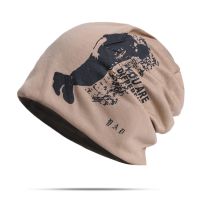 [Hana Clothing Store] Unisex Mens Slouch Beanie หมวกพิมพ์หมวกถักบาง Slouchy Beanie Baggy Men Skullies Beanies Skullcap Bonnet Turban Cap