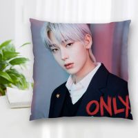 （ALL IN STOCK XZX）Customized KPOP SUNOO pillowcase with zipper, bedroom, office, home decoration pillows, sofa cushions, pillows   (Double sided printing with free customization of patterns)