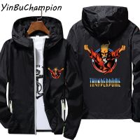 Thunderdome Wizard Logo Hardcore Techno And Gabber Mens Women Windbreaker Zipper Thin Skin Reflective Hooded Pilot Jacket 6XL M