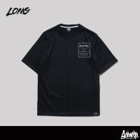 9.9 SALE  ® Oversize Long เสื้อทรงเอ ชาย หญิง รุ่น Panic ( สกรีนนูน ) สีดำ M L / OL