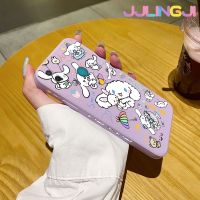 Jlingji เคสสำหรับ Huawei Y7 2019 Y7 Prime 2019ลายการ์ตูน Smile Cinnamoroll เคสโทรศัพท์ดีไซน์ใหม่แบบบางแบบสร้างสรรค์เคสป้องกันขอบสี่เหลี่ยมเคสนิ่มเคสปลอกซิลิโคนกันกระแทก