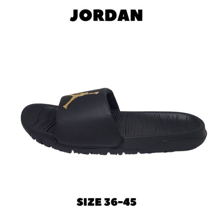 รองเท้าแตะ-jordan-จอร์แดน-size-36-45-สี-ดำ-ทอง