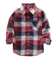 Boys Button Down Shirt Kids Flannel Shirt Toddler Plaid Shirt Children Western Shirts Long Sleeve Girls Blouse