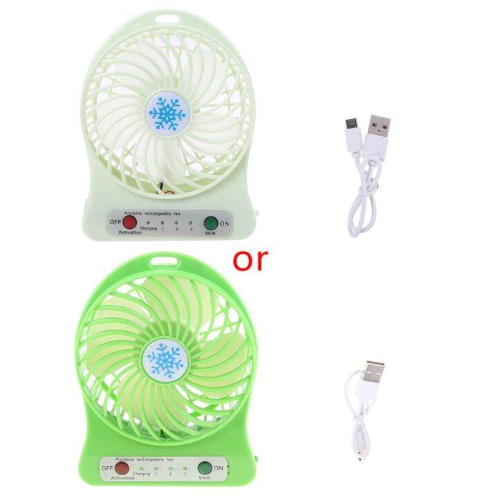 HOT SALE Portable LED Light Fan Air Cooler Mini Desk USB Fan Third Wind