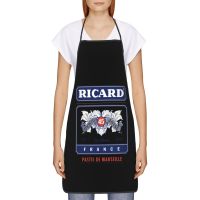 Nice France Ricard ผ้ากันเปื้อนครัวปาร์ตี้ผ้ากันเปื้อนทำอาหารเบเกอรี่อุปกรณ์เสริมสำหรับผู้ชายผู้หญิงกันน้ำ Oil-Proof Fabric