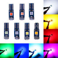 10PCS T5 W1.2W 58 74 286 3SMD T5 LED super bright 3030LED Car dashboard LED Car Interior Light Auto Side Wedge Light 7color