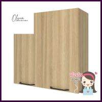 ตู้คู่ WPC PARAZZO ENZO มือจับดำ 80x80 ซม. สีเนเจอรัลโอ๊คDOUBLE WALL CABINET PARAZZO ENZO 80x80CM NATURAL OAK **ราคาดีที่สุด**