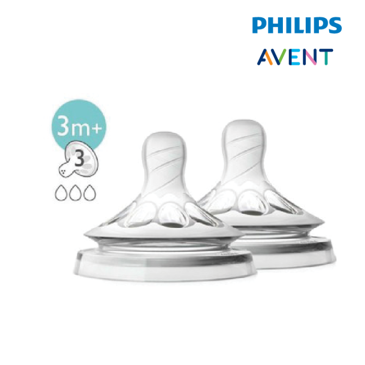 Philips Avent Natural Teat 2 0 Med Flow 3m 3h 2pcs Pack Lazada