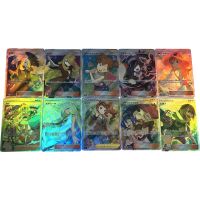2 Sets Pokemon Trainer Refractive Flash Card Diy Lillie Rosa Serena Miriam  Gift Toys Game Anime Collection Card