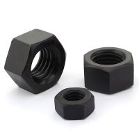 10-100pcs M2 M2.5 M3 M4 M5 M6 M8 12.9 Grade Black Hex Nut Hexagon Nut Black Grade 8 High Strength Screw Cap