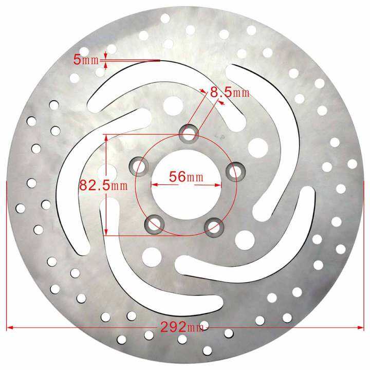 จานเบรคด้านหน้าขวาสำหรับรถจักรยานยนต์292มม-สำหรับ-harley-sportster-โรดสเตอร์-xl883r-xl1200r-xr1200ถนน-softail-1450-dyna-1450