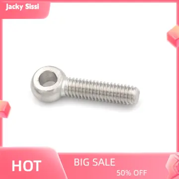 100pcs Screw Eye Pins Stainless Steel Small Head Hook Screw