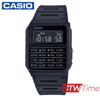 Casio DATA BANK Digital นาฬิกาข้อมือสายเรซิ่น รุ่น CA-53WF-1BDF (สีดำ)