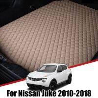 แผ่นรองท้ายรถทำจากหนังสำหรับ Nissan Juke F15 2010 2011 2012 2013 2014กันน้ำได้2015-2018ถาดที่วางบนชั้นอุปกรณ์เสริมไลเนอร์กระบะ