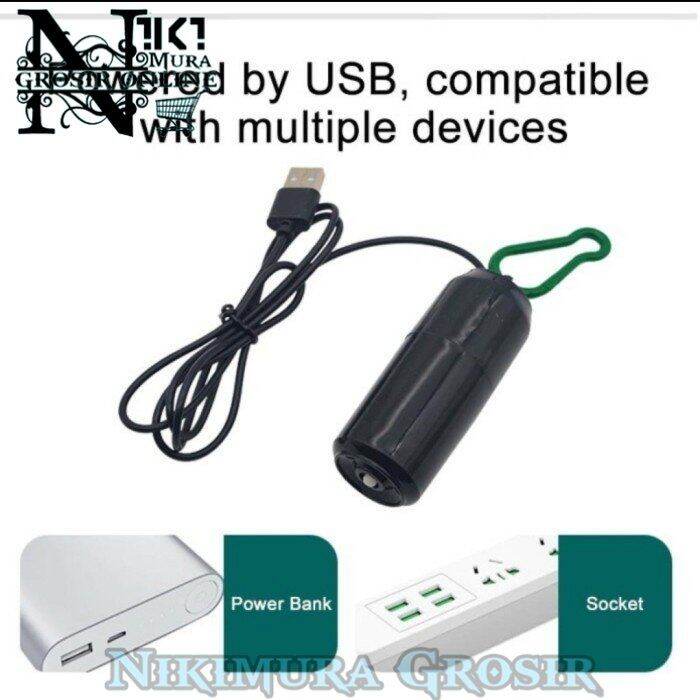Pompa Udara Aquarium Aerator DC Oxygenator USB 5V Powerbank Silent