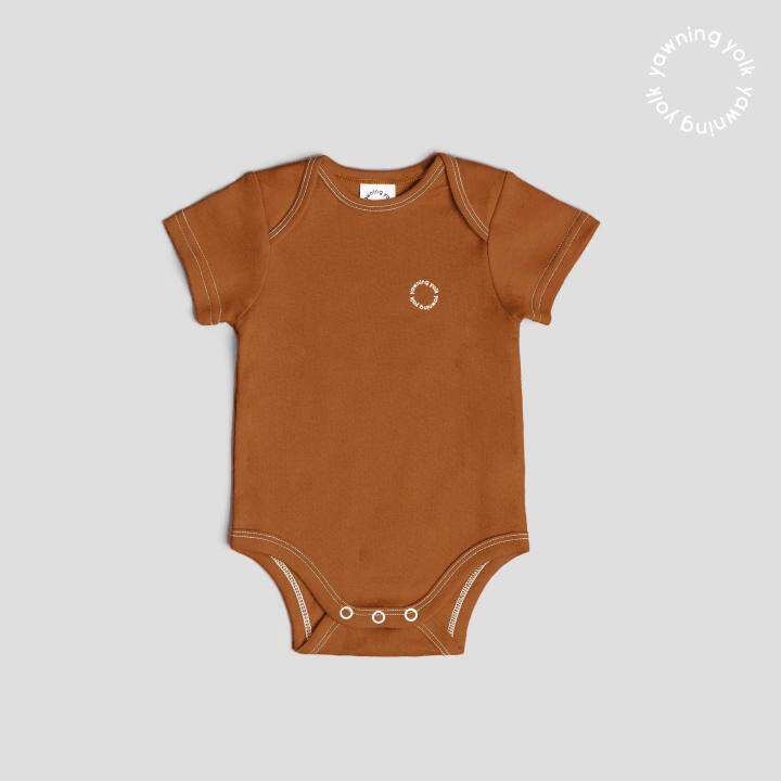 Bodysuit in Organic Cotton Amber Brown Lazada PH