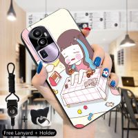 เคส PMP สำหรับ OPPO Reno10 Pro + 5G เคส Hp Oppo Reno10 Pro + 5G (แหวนใส่นิ้ว + สายคล้อง) การ์ตูนน่ารักเคสโทรศัพท์สำหรับหญิงสาวน่ารักกีฬาคุณสามารถทำให้เด็กสาวน่ารักกันกระแทกปลอกโทรศัพท์ป้องกัน TPU ซิลิโคนนิ่มฝาครอบด้านหลัง