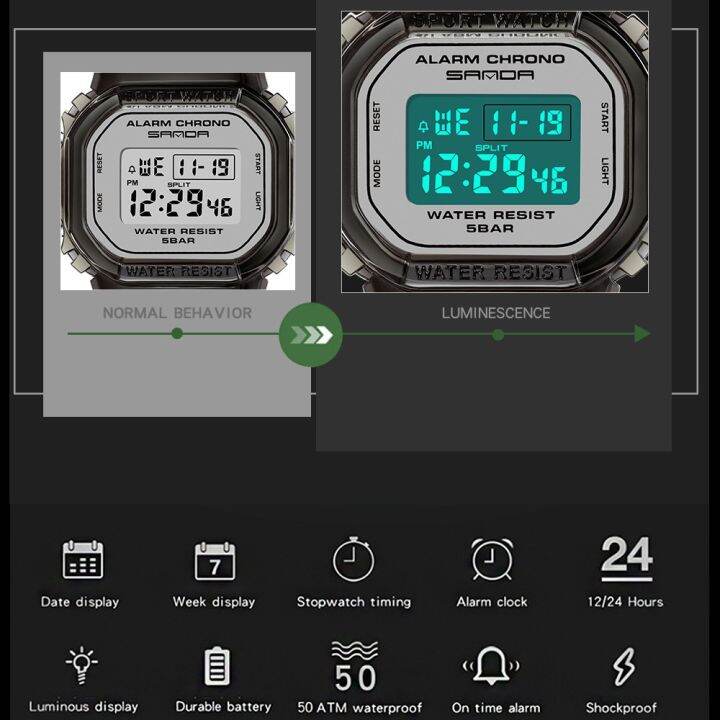 sanda-2023-women-watch-digital-watch-stylish-simple-transparent-strap-personality-design-electronic-watch-girl-gift-multicolor