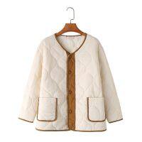 Big Size XL-4XL Womens Thick Winter Coats Fashion Patchwork Female Outerwear with Pockets