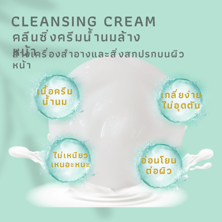 cleansing-cream-คลีนซิ่ง-ครีมล้างหน้า-ครีมล้างเครื่องสำอางค์-เหมาะกับผิวแพ้ง่ายเป็นสิวง่าย-ผิวผสม-ขนาด-250-มล