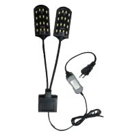 ขายแฟลชพืชน้ำโคมไฟ EU Plug Dual Head Super Bright LED Aquarium Light 220V