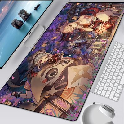 Large Gaming Mouse Pad Computer Mousepad PC Gamer Mouse Mat Laptop Mausepad Genshin Impact Yoimiya Carpet Keyboard Mat Desk Pad