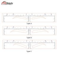 Microblading Ruler Sticker Disposable Tattoo Shaping Tools Tattooing Accessories Drawing Gudie 3Type Full Eyebrow Desgin 3D Make