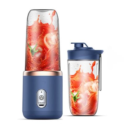 400Ml Portable Juicer Blender USB Charging Lemon Orange Fruit Juicing Cup Smoothie Blender Blue B