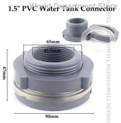 1PCS PVC 1/2 3/4 1ถังน้ำเชื่อมต่อท่อระบายน้ำอุปกรณ์เสริม Aquarium ข้อต่ออุปกรณ์ท่อน้ำตัวแปลงแบบเกลียวถัง Bulkhead Pvc อะแดปเตอร์ท่อ ของขวัญ ของขวัญ gift