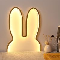 Ins cross-border Nordic girl decorating children room lovely wind of rabbit lamp web celebrity LED wall light a night light ❤