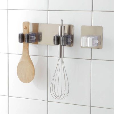 Multi Purpose Hooks Wall Mounted Mop Broom Hanger Hook Organizer Holder Brush Cleaning Tools For Kitchen Bathroom