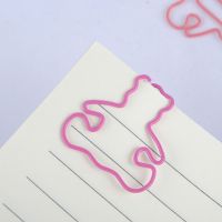 10PCS/LOT Metal bear Shape Paper Clips colorful Funny Kawaii Bookmark Office School Stationery Marking Clips free shipping