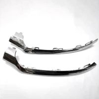 Left &amp; Right Front Bumper Lip Spoiler Chrome Trim for C Class W205 C180 C200 A2058851374 A2058851474