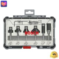 ชุดดอกเร้าเตอร์ BOSCH รุ่น Router Bit 1/4 6 p ขนาด 6 มม. (แพ็ค 6 ชิ้น) สีเทา - เงิน  *** *** *** (( สินค้าคุณภาพ มีบริการเก็บเงินปลายทาง )) *** *** ***