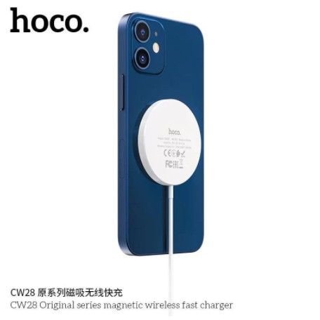 hoco-cw28-แท่นชาร์ทมือถือ-wireless-charger-ที่ชาร์จไร้สายแบบแม่เหล็ก-สำหรับi12