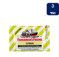 ฟิชเชอร์แมน Fishermans friend 25 g รส Sugar Free Citrus กลิ่นมะนาว(3 ซอง)