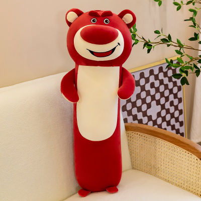 [COD] ใหม่น่ารักสบายๆตุ๊กตาหมีสตรอเบอรี่หมอนตุ๊กตาตุ๊กตาของขวัญวันเด็กหมีสตรอเบอรี่ยาว Christmas Gift