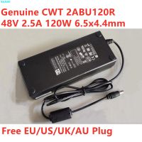 (ใหม่-ต้นฉบับ)☒☼2ABU120R CWT ของแท้อะแดปเตอร์ AC 48V 2.5A 120W ของแท้สำหรับ Dahua เครือข่ายการตรวจสอบที่บันทึกวิดิโอเอ็นวีอาร์โฮสต์ที่ชาร์จแหล่งจ่ายไฟ POE